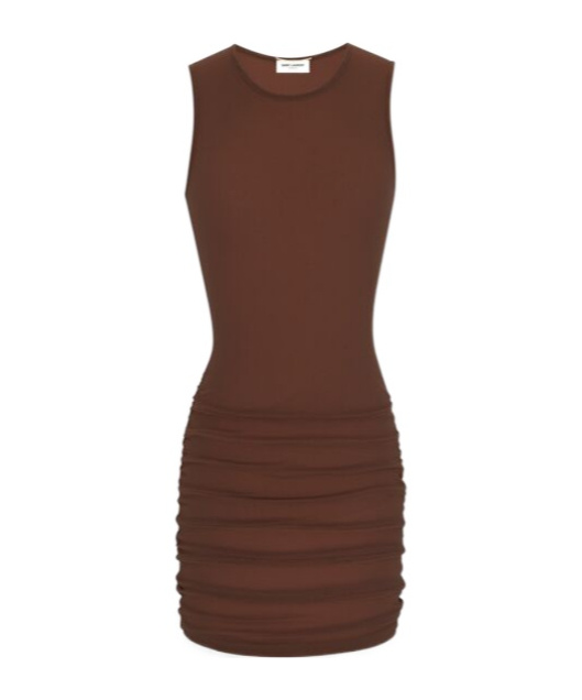 Saint Laurent Dresses Brown In Brown