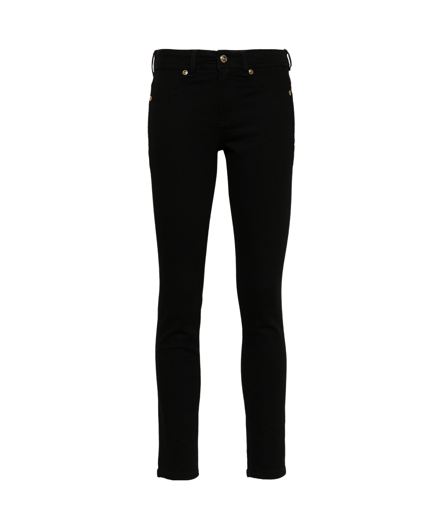 Versace Jeans Couture Logo-lettering Slim-cut Jeans In Black