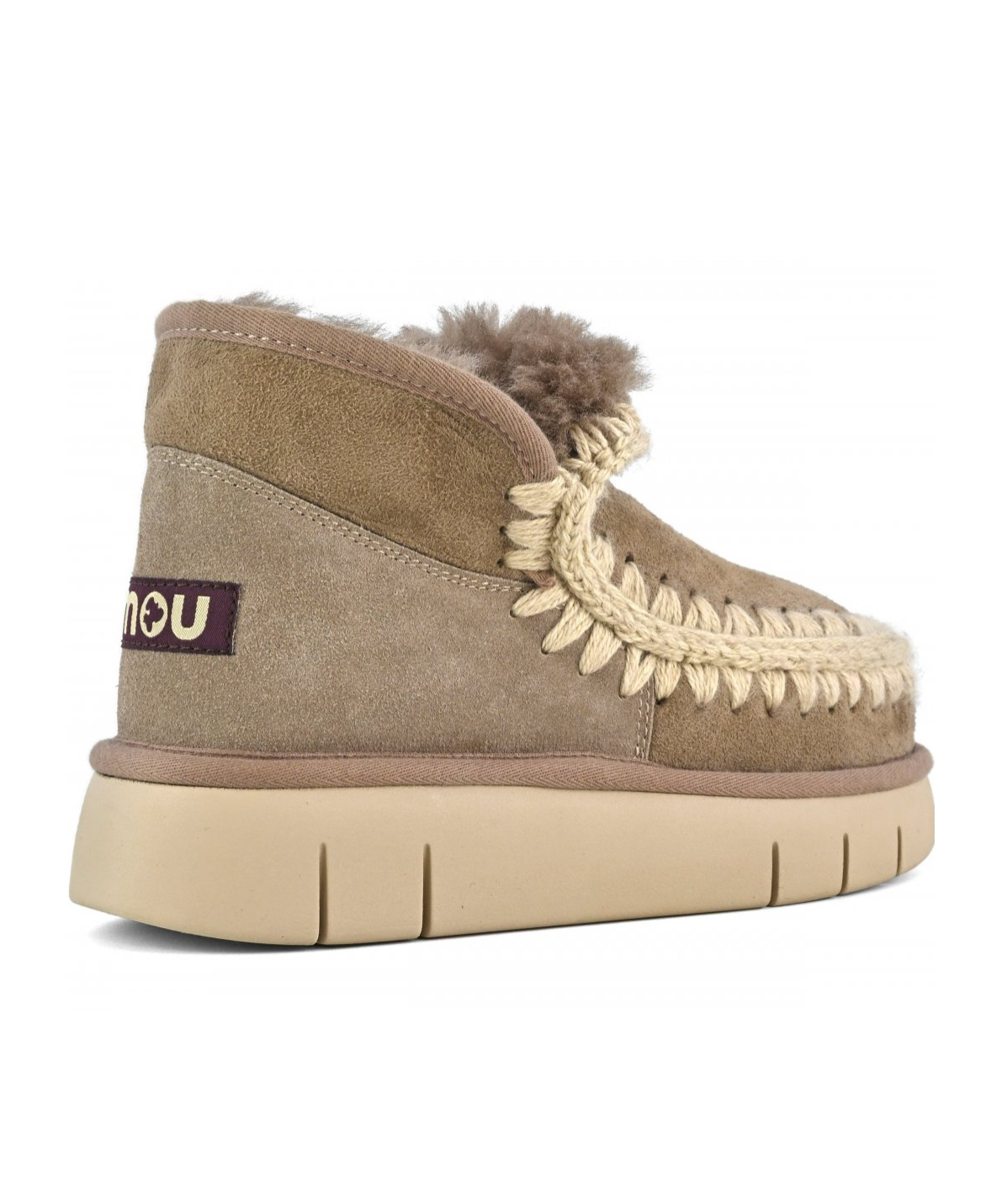 Mou Grey Eskimo Bounce Sneaker In Nude