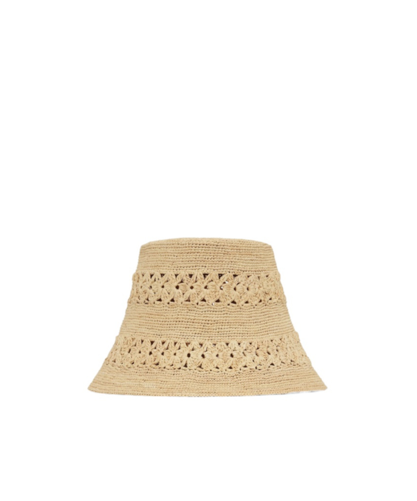 Zimmermann Raffia Bucket Hat In Brown