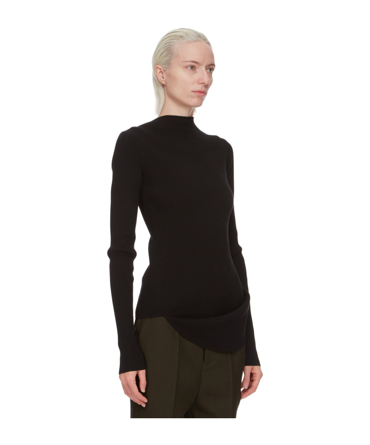 Rick Owens Drkshdw Long-sleeved Sweater In Black
