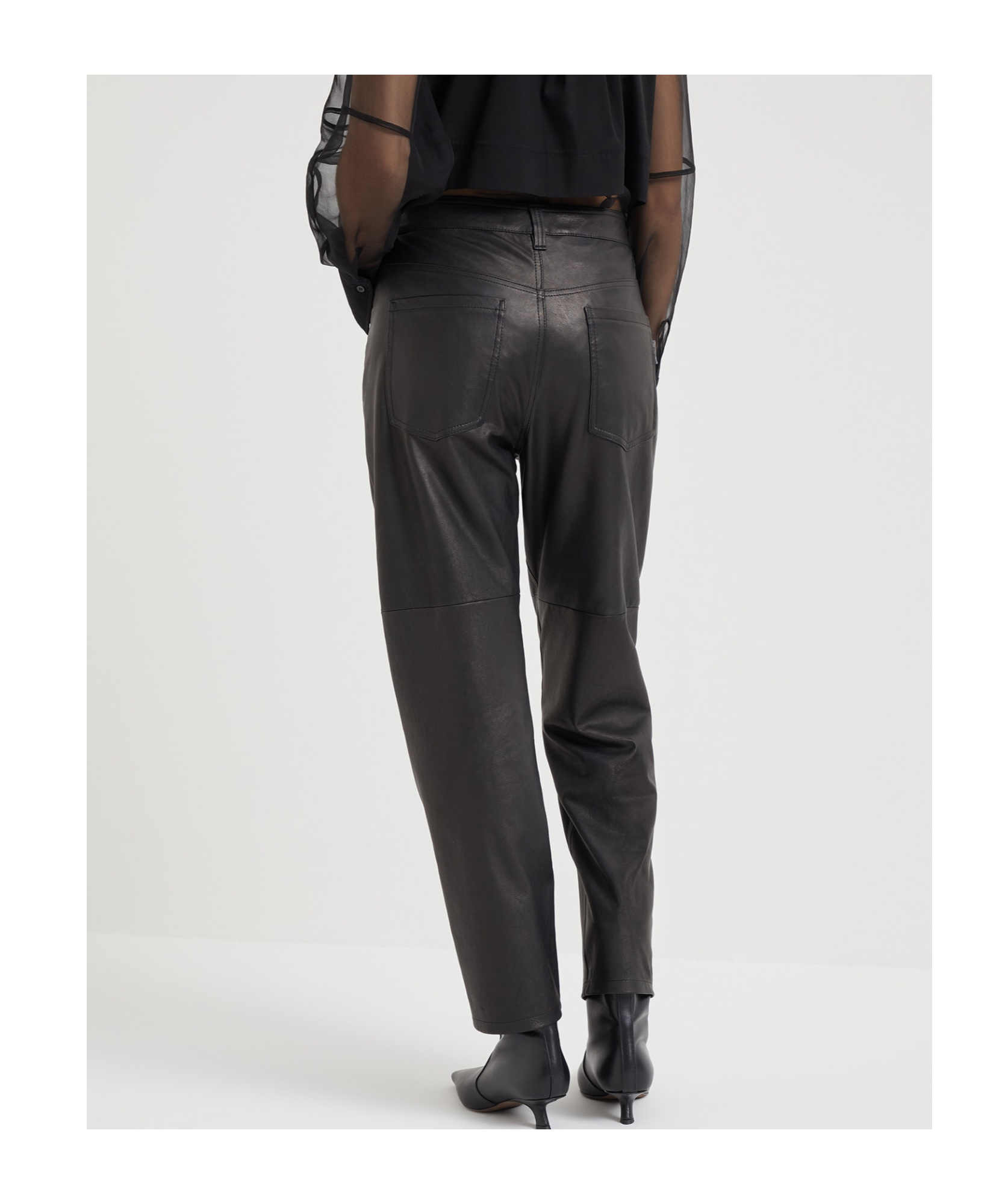Brunello Cucinelli Leather Trousers