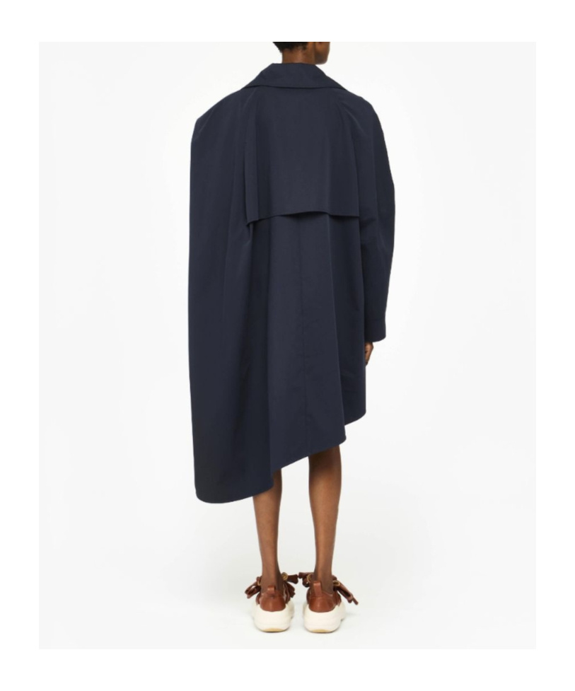 Jw Anderson Asymmetric Cape Trench Coat In Black