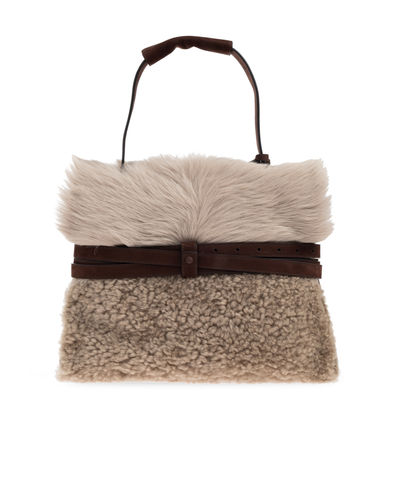 Moschino Tie Me Tote Bag In Sand