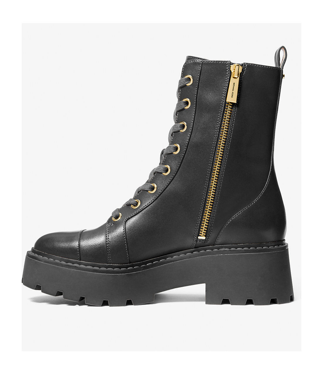 Michael Kors Black Leather Blake Ankle Boots In Black