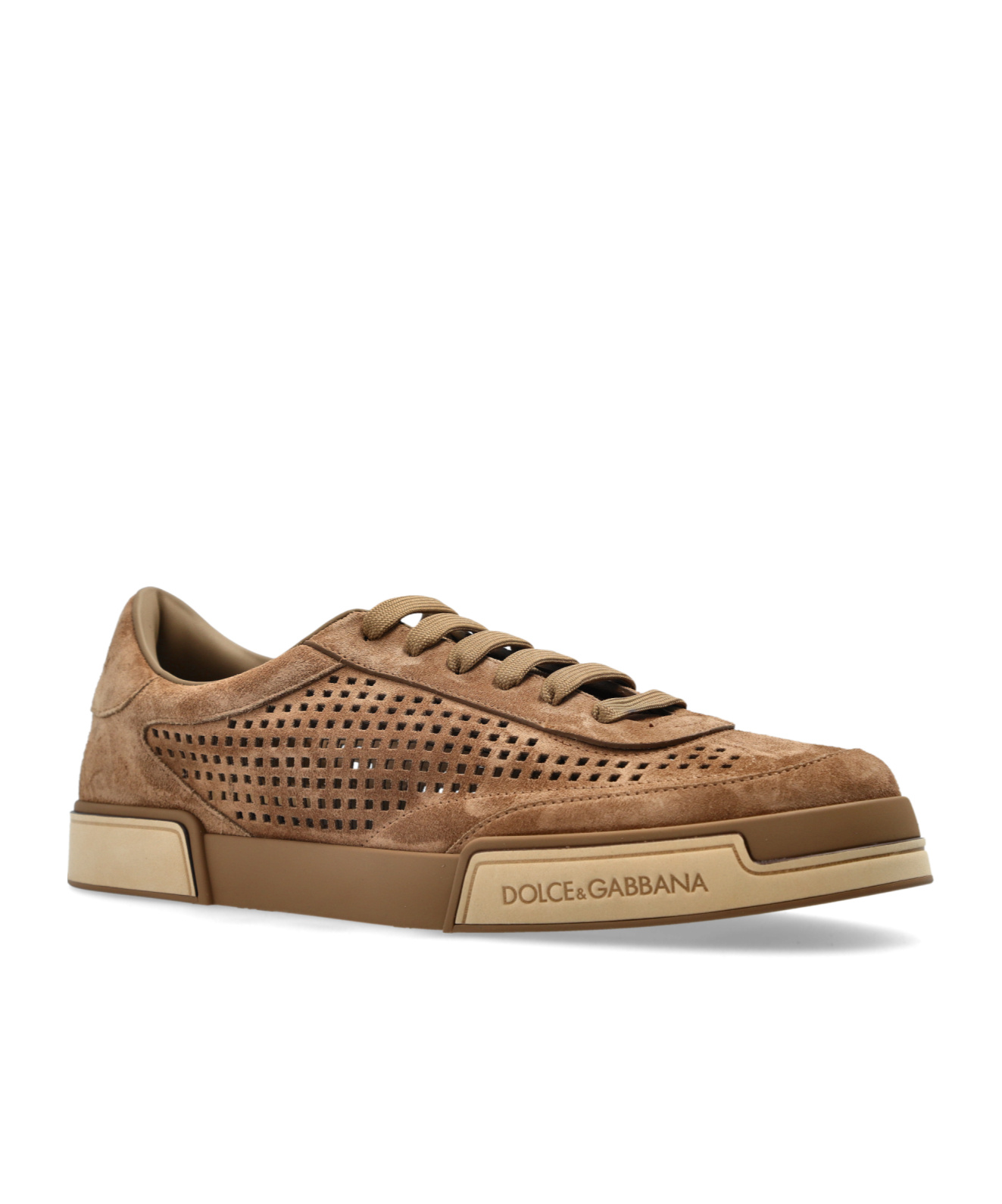 Dolce & Gabbana Suede Sneakers In Brown