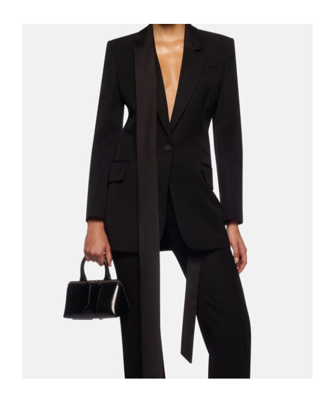 Attico Black Jacket In Black