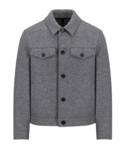 Harris Wharf London Western Jacket Pressed Wool In Gray