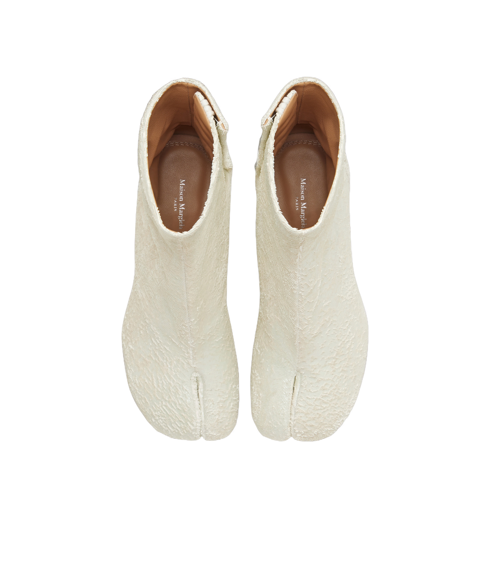 Shop Maison Margiela Tabi Ankle Boots In White