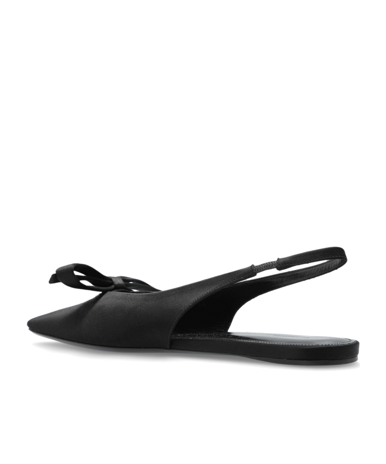 Balenciaga Bow Slingback Flat Pumps In Black