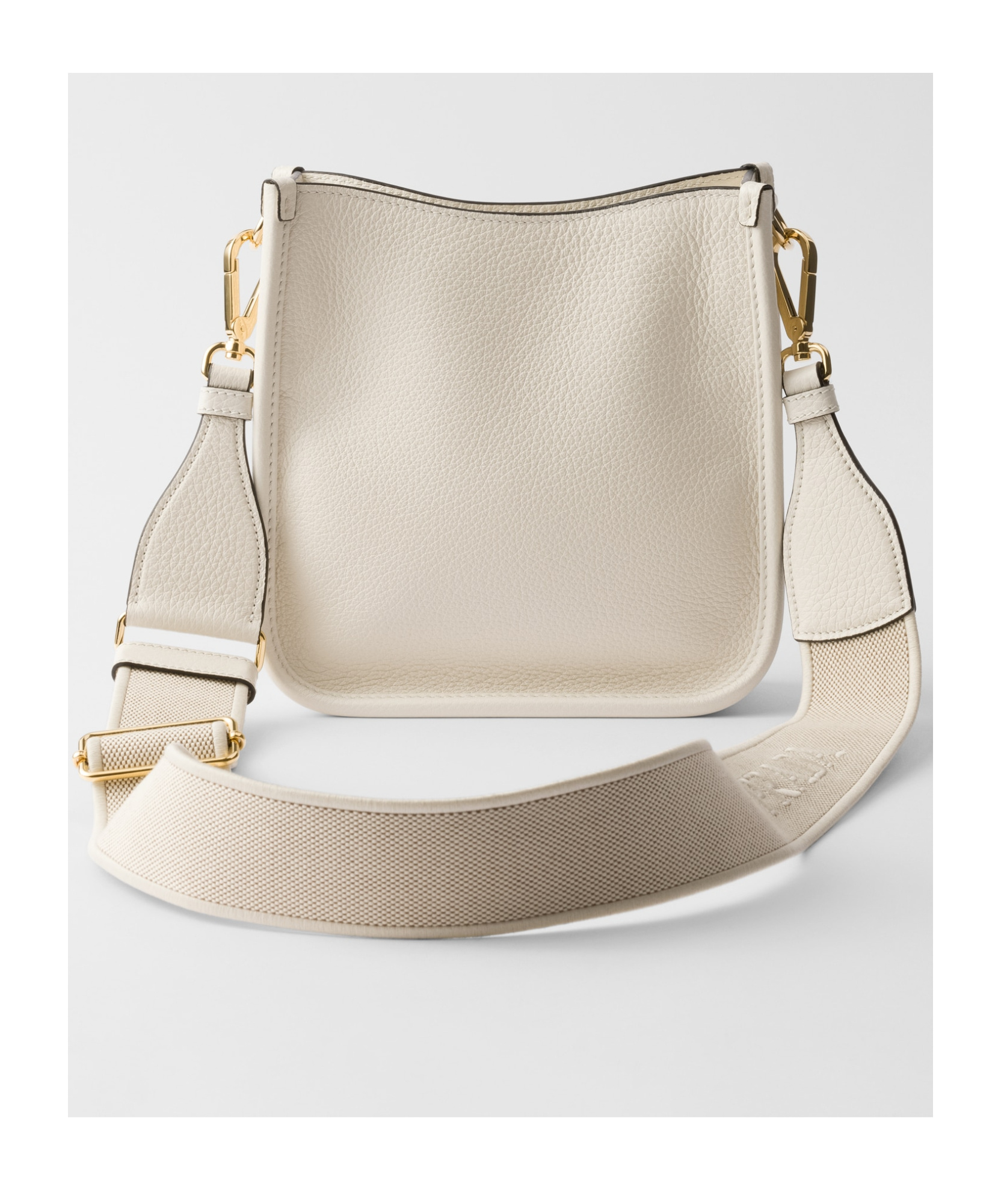 Prada Leather Mini Shoulder Bag In White