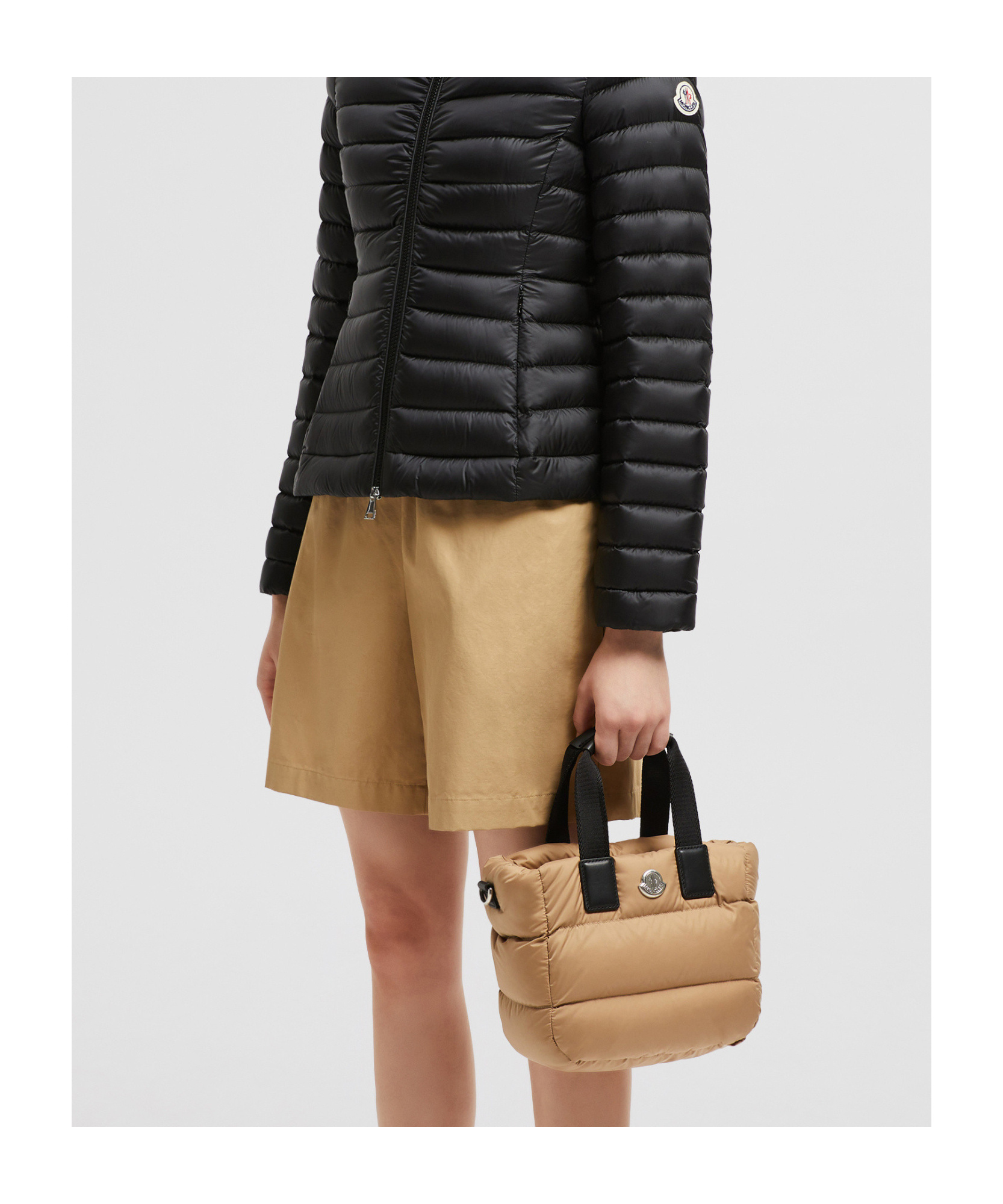 Moncler Mini-cabas Imperméable Caradoc In Nude
