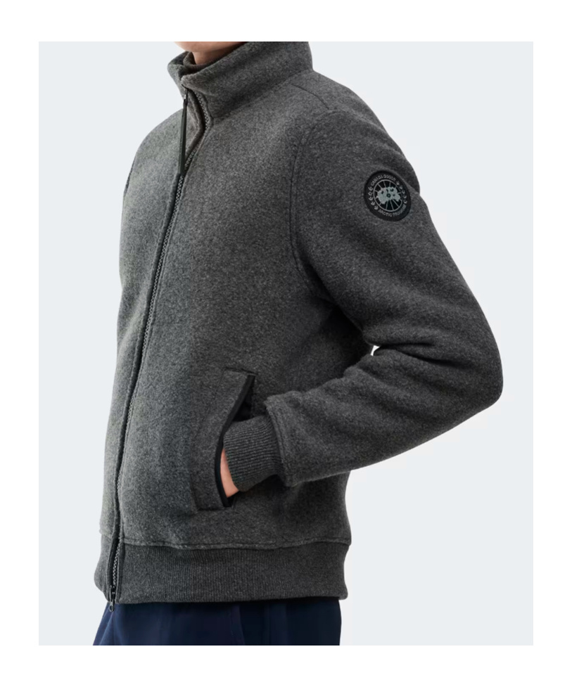 Canada Goose Lawson Fleece Jacket Black Label In Gray
