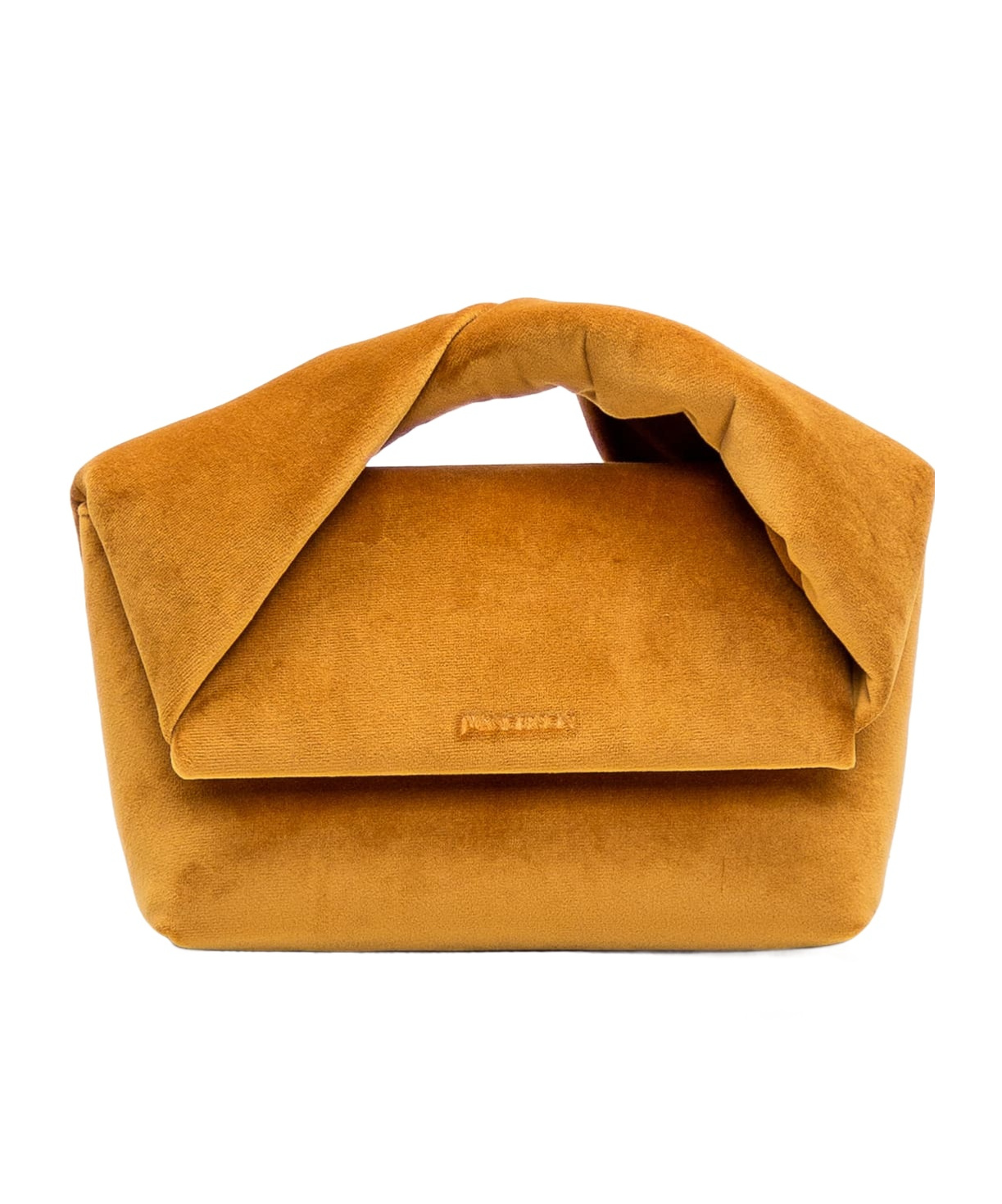 Jw Anderson Medium Twister Velvet Tote Bag In Orange