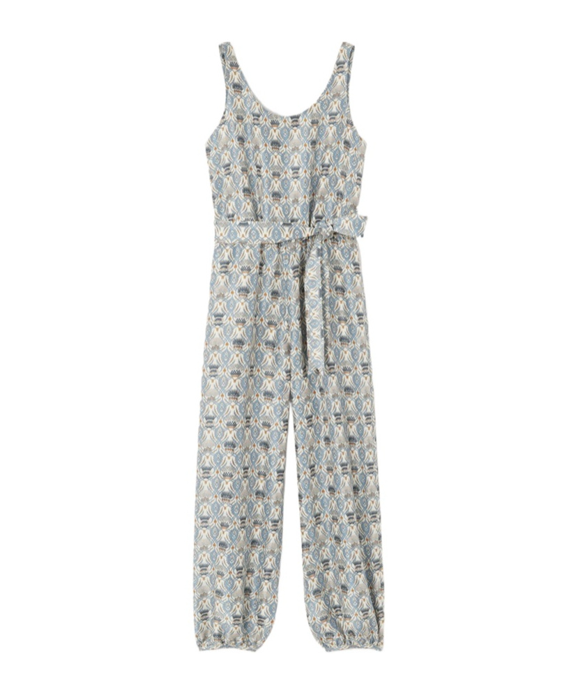 Loro Piana Nadia Belted Printed Silk-satin Jumpsuit In Multi