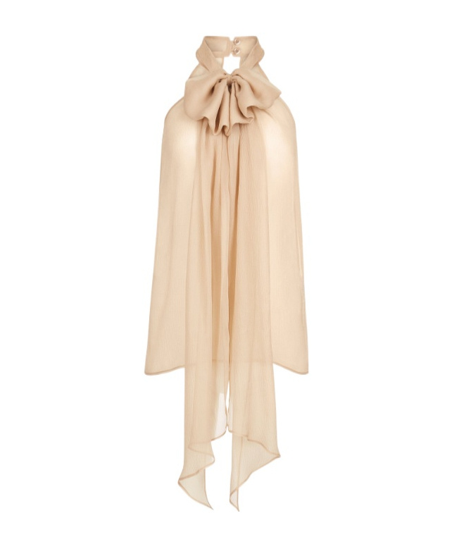Nina Ricci Sleeveless Halter Neck Top In Neutral