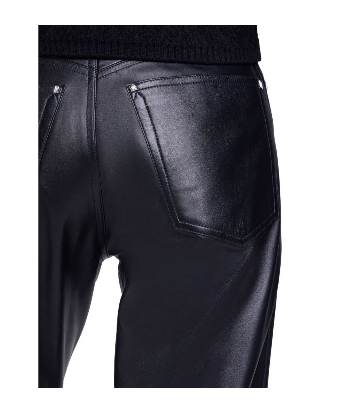 Rabanne Leather Trousers In Black