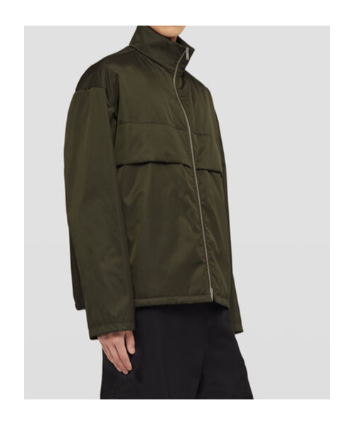 Jil Sander Funnel-neck Padded Jacket In Green