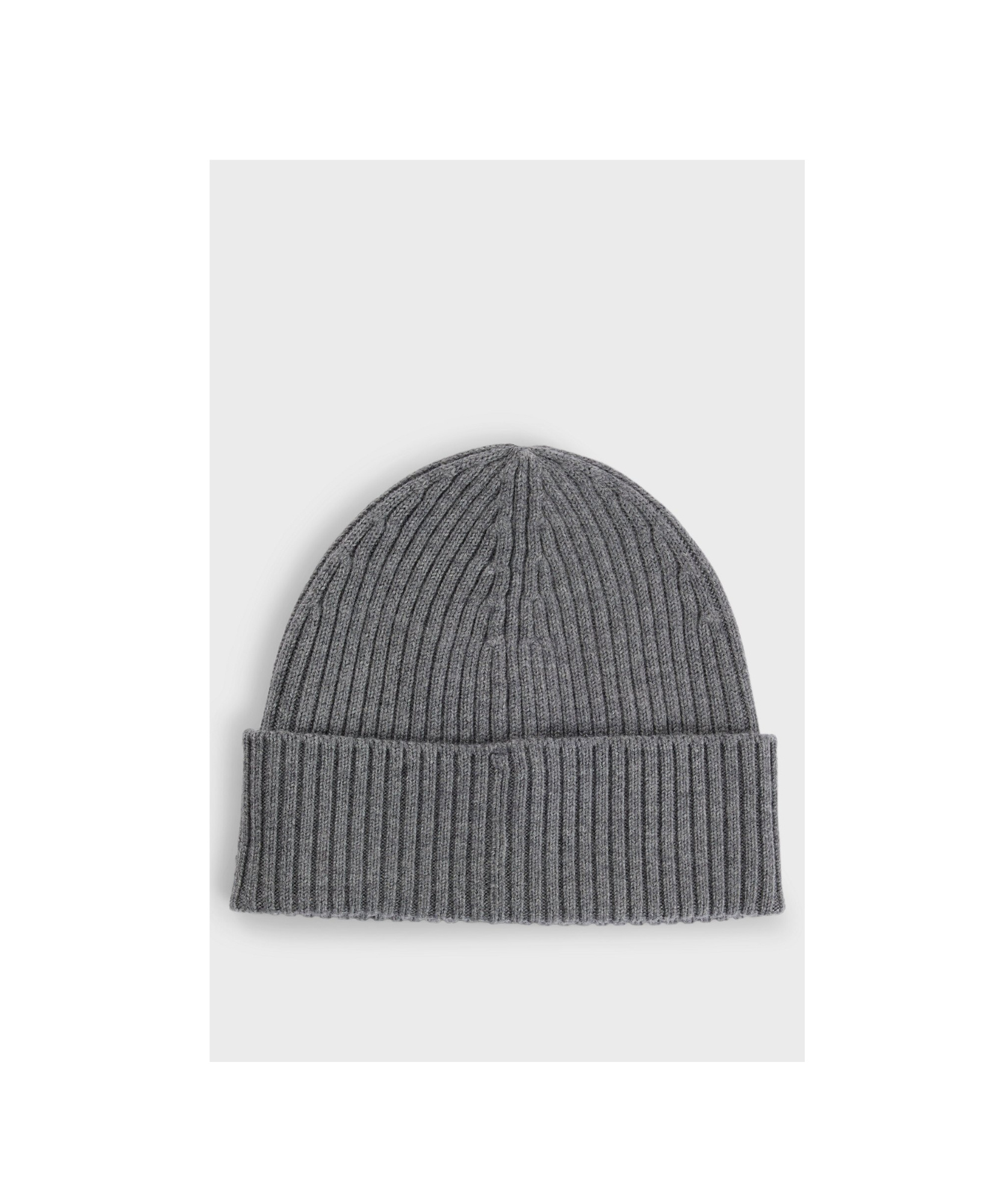 Hugo Boss Knitted Wool Hat In Gray