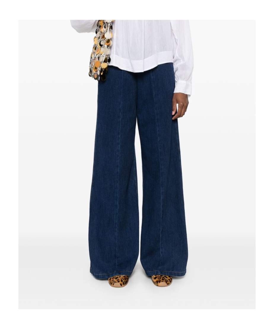 Shop Forte Forte Wide Leg Jeans In Black
