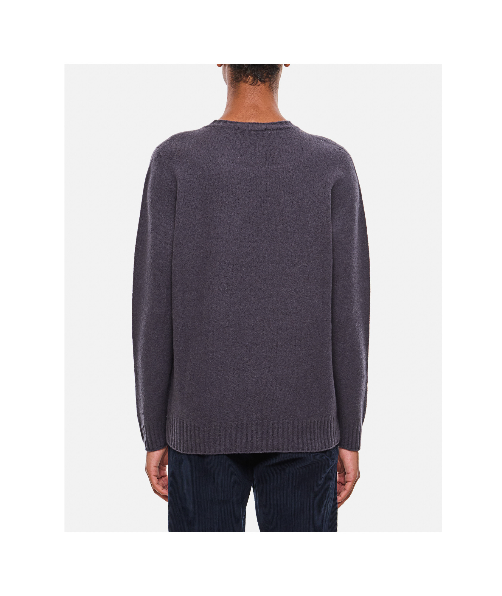 Drumohr Wool Crew-neck Sweater In Black