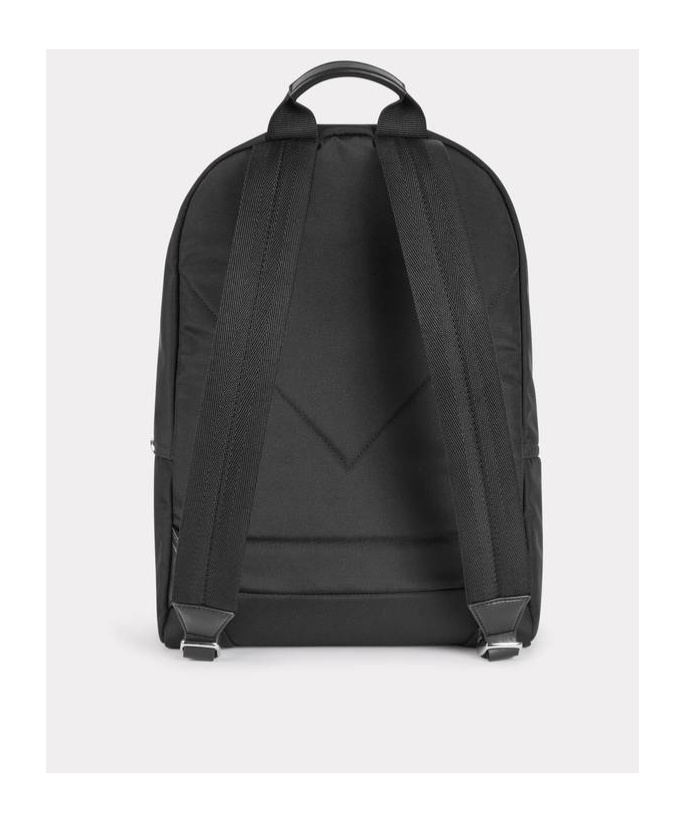 Kenzo Top Handle Backpack With Front Zip Pocket In Black