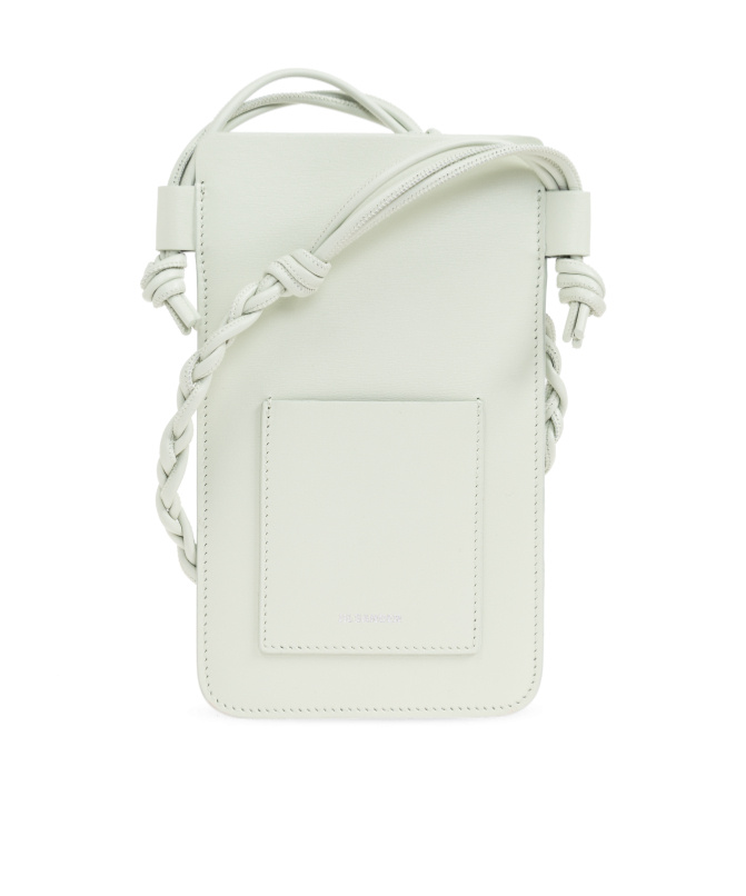Jil Sander Woman Ivory Leather Tangle Shoulder Bag In White