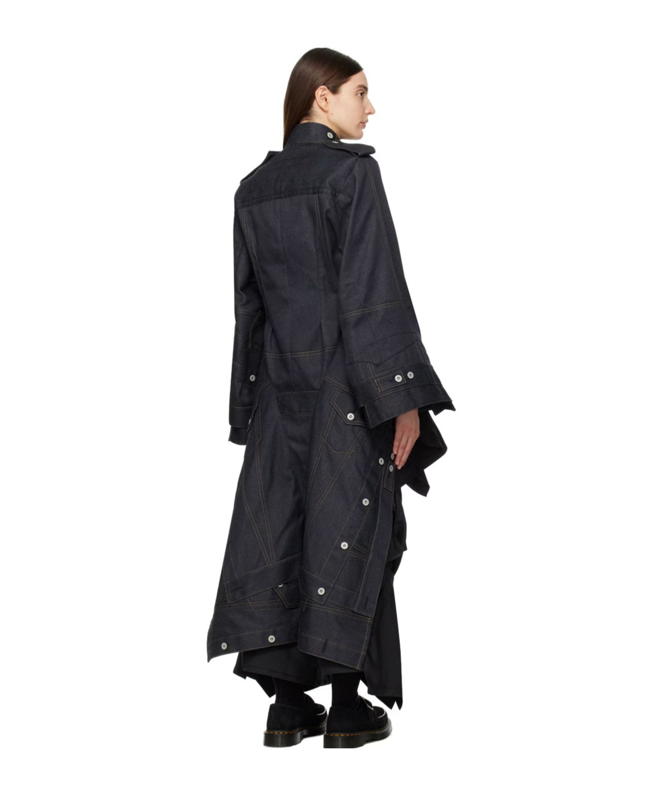JUNYA WATANABE NON-ELASTIC SPLICING DENIM COAT