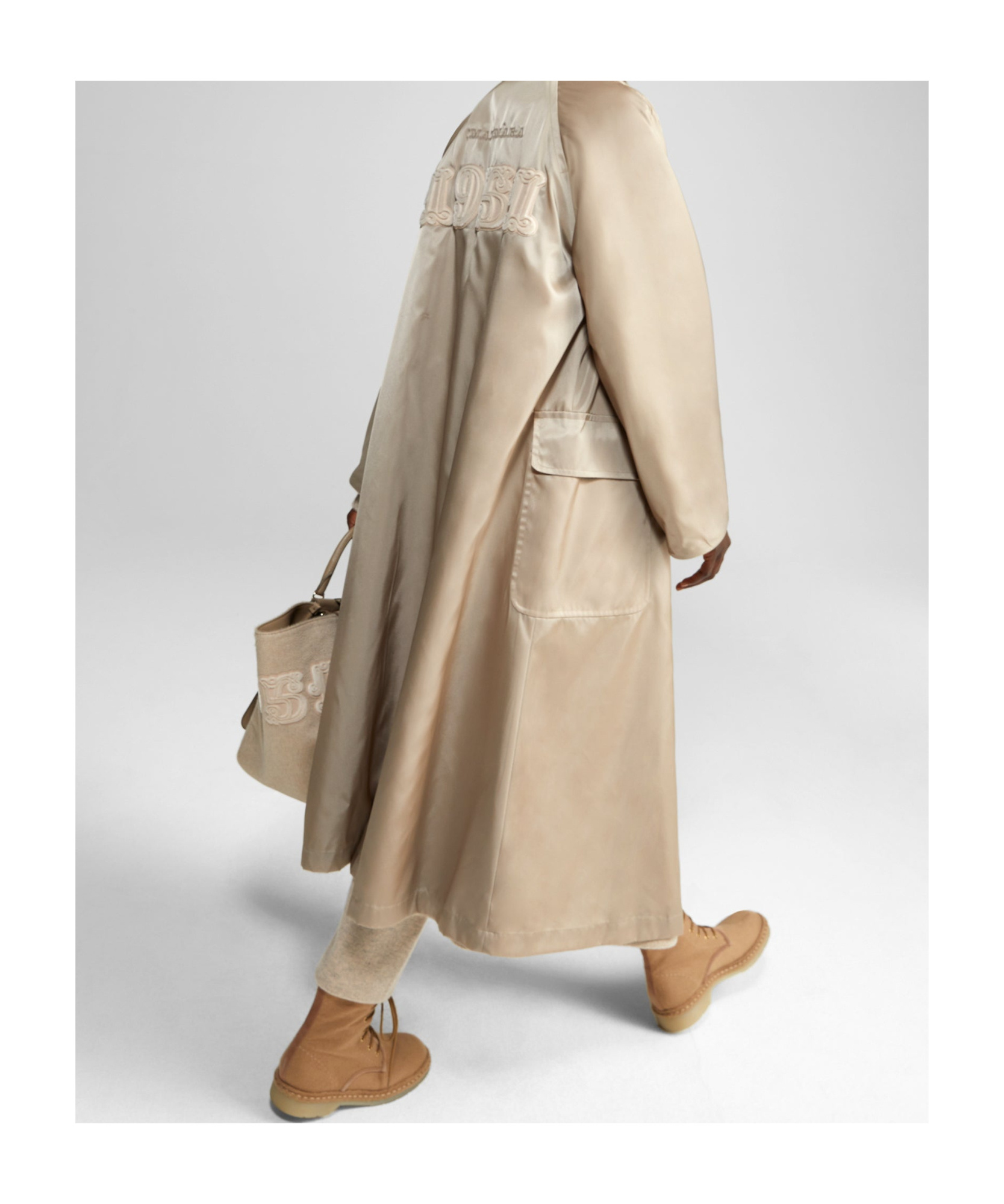 Shop Max Mara Double-sided Ludmilla Icon Coat In Nude