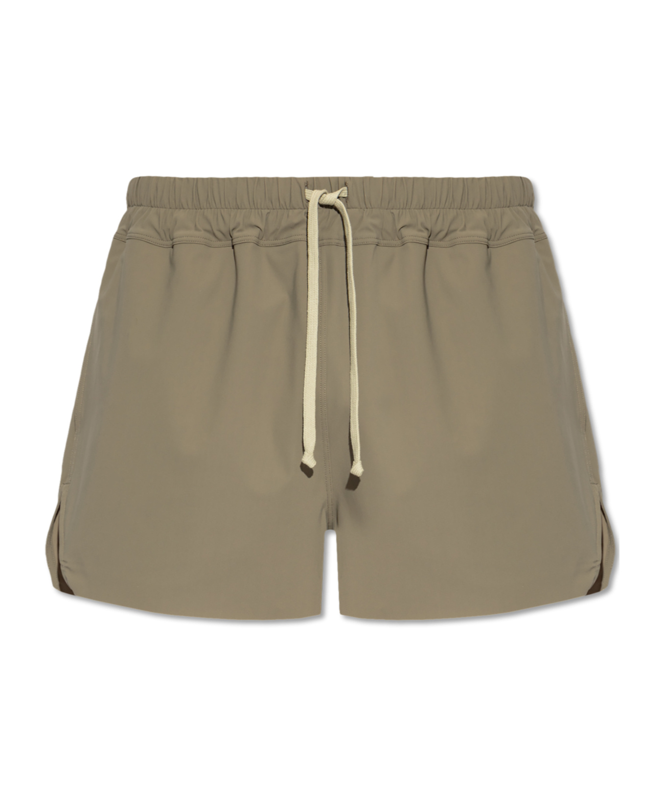 Rick Owens Boxer Drawstring Swim Shorts In Gray
