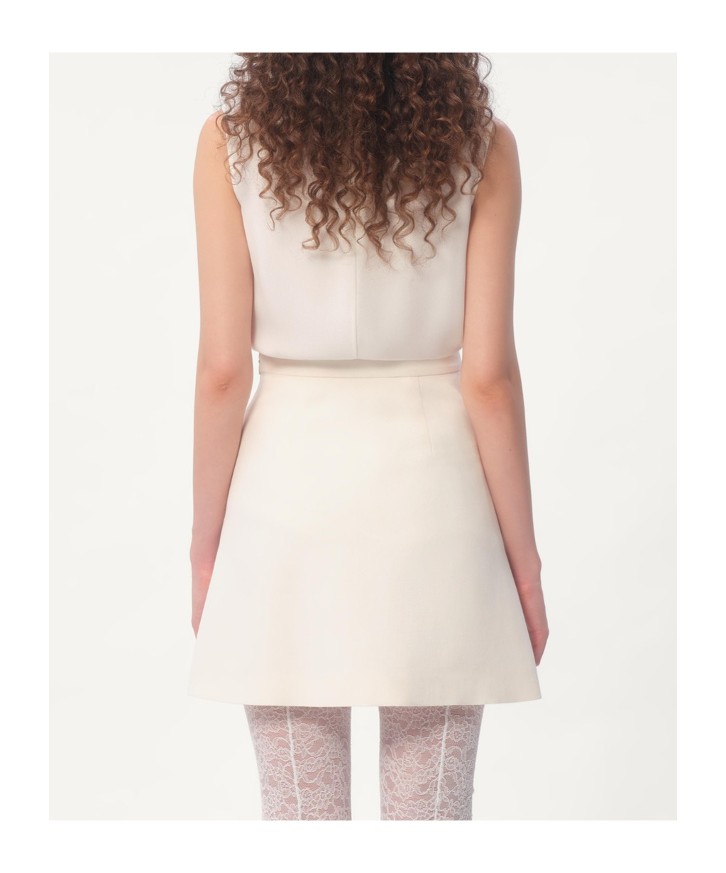 Valentino Sleeveless Silk Top Without In White