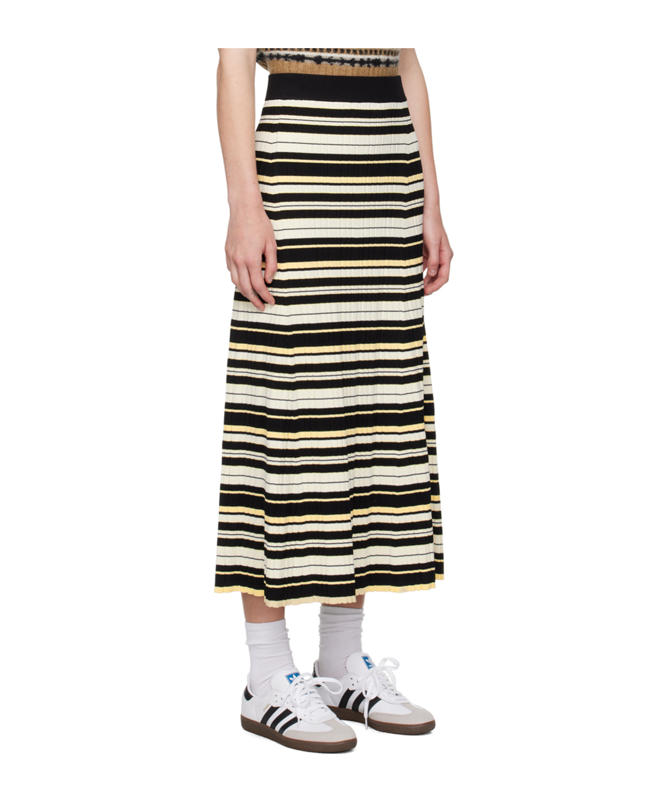 Ganni Womens Future Recycled Viscose-blend Maxi Skirt In Multicolor
