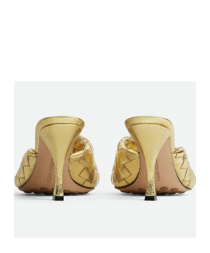 Bottega Veneta Blink Intrecciato Leather Mules In Nude