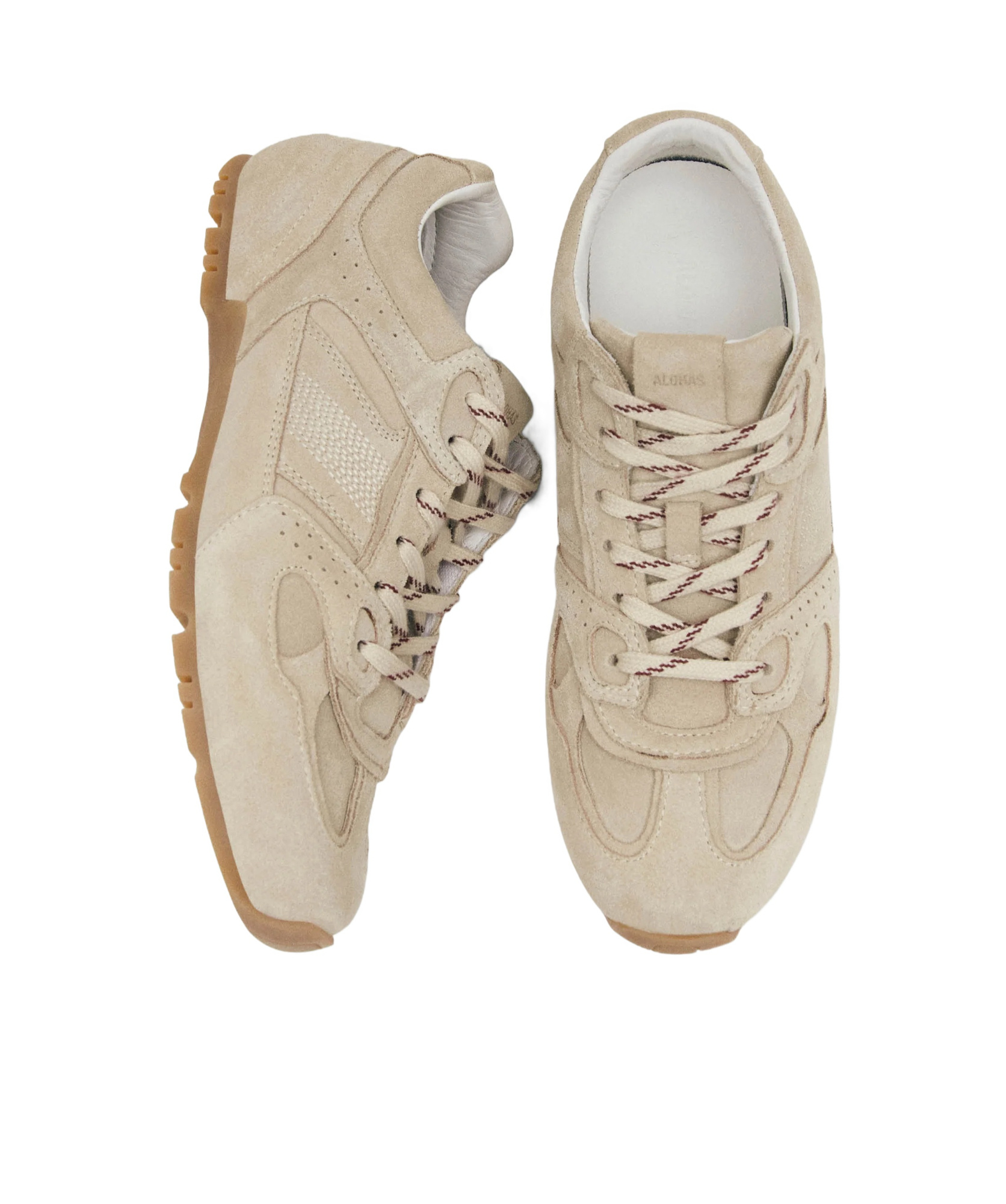 Alohas Suede Lace-up Sneakers In Neutral