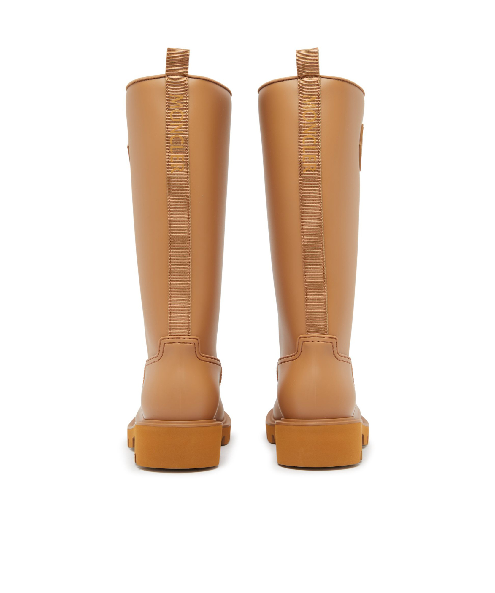 Shop Moncler Kickstream Logo Rain Boots In Brown