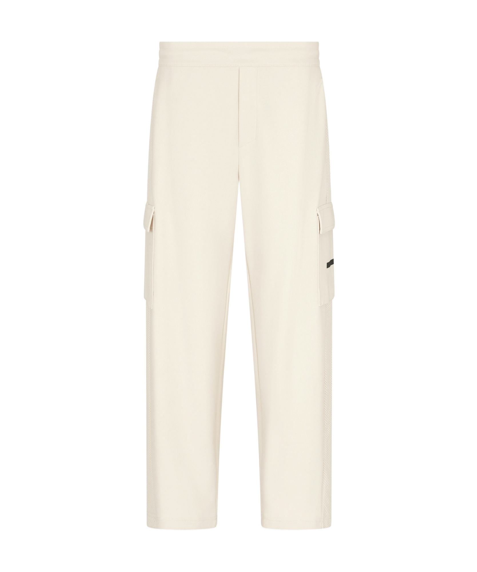 Ea7 Straight-leg Stitching Workwear Sports Sweatpants In White