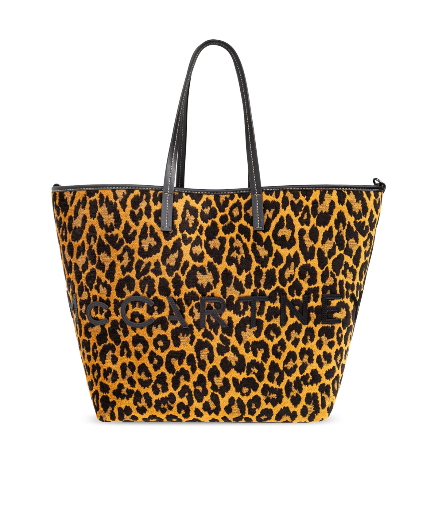 Stella Mccartney Leopard Print Shoulder Bag In Brown