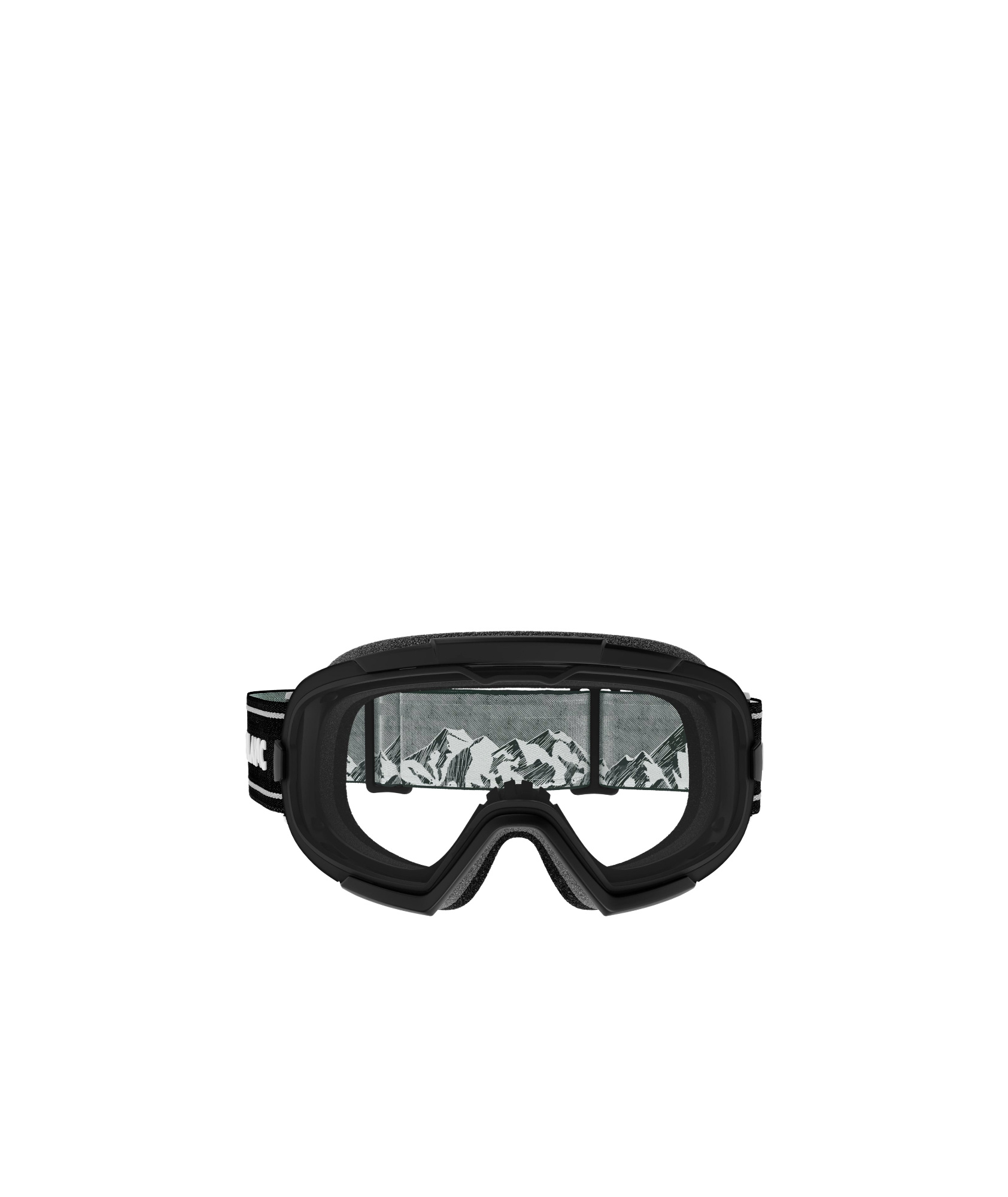 Montblanc Logo-print Ski Goggles In Black