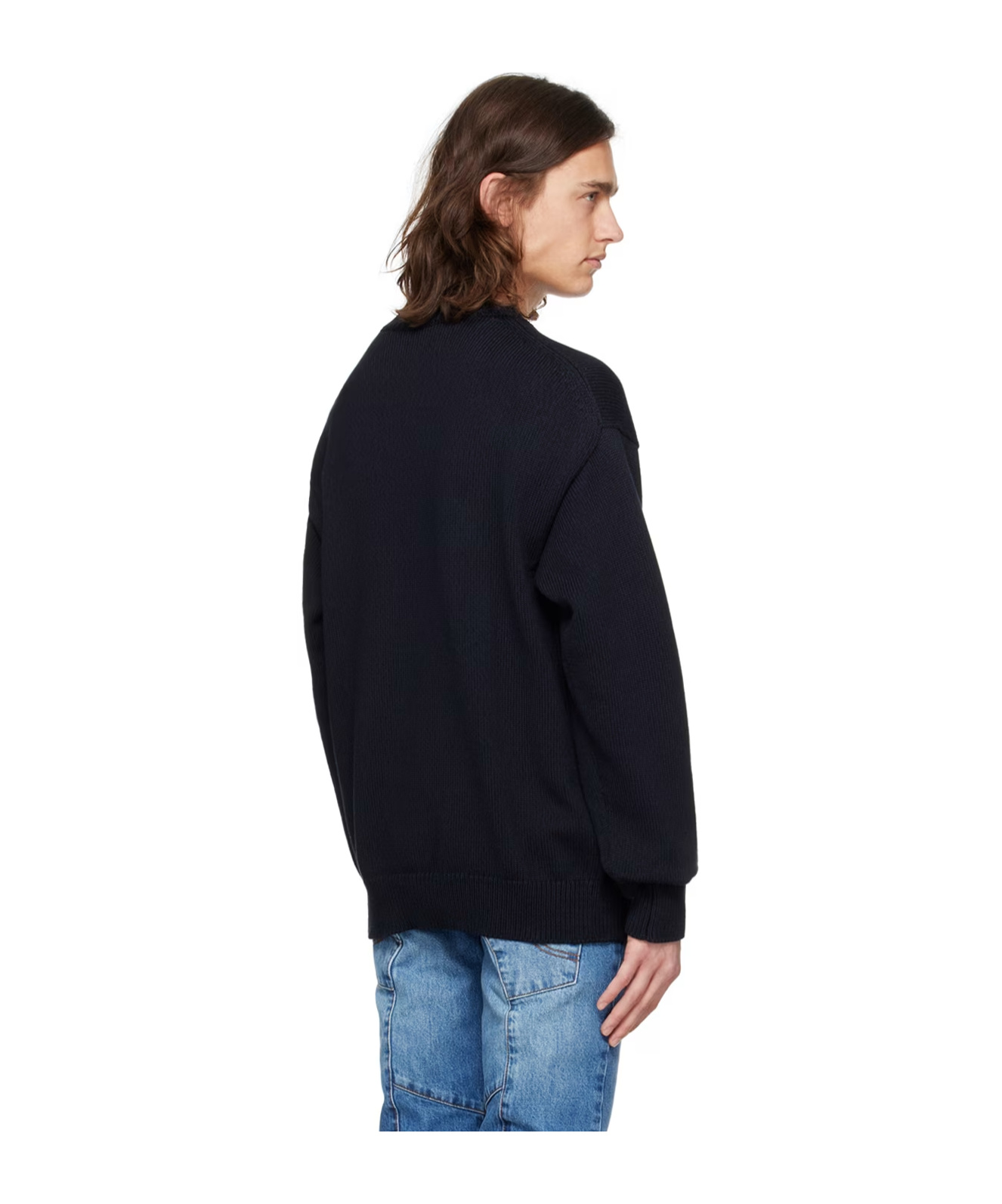 Stella Mccartney Black Embroidered Sweater In Black