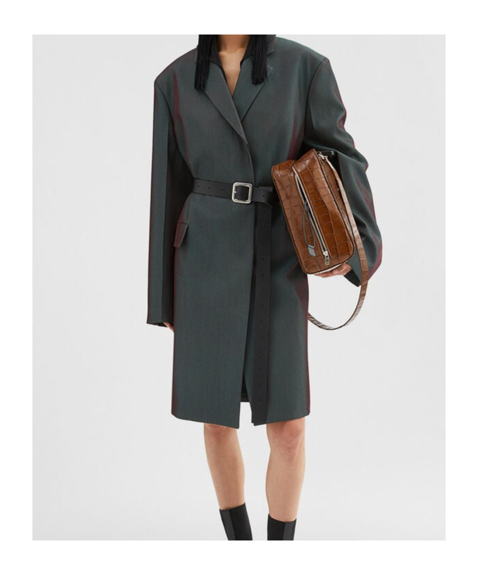 Shop Jil Sander Tailored Coat In Rainbow Plum