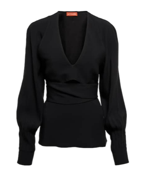 Altuzarra Dagur Crêpe Blouse In Black