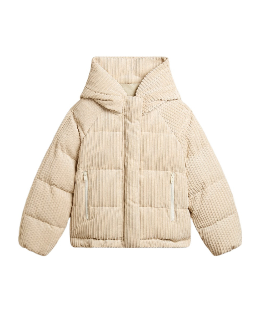 Golden Goose Padded Hoodie Jacket In Nude