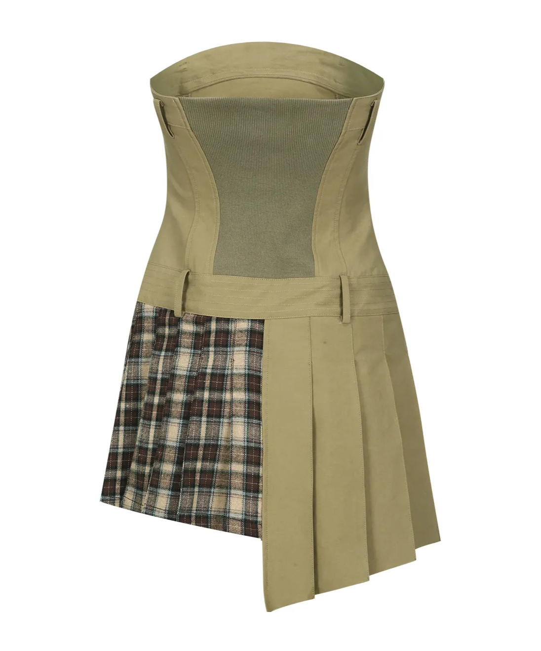 Andersson Bell Double Pleats Trench Dress In Brown