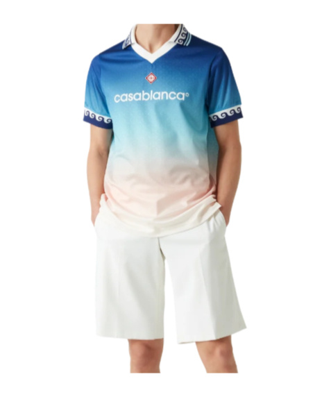 CASABLANCA GRADIENT-JACQUARD FOOTBALL JERSEY