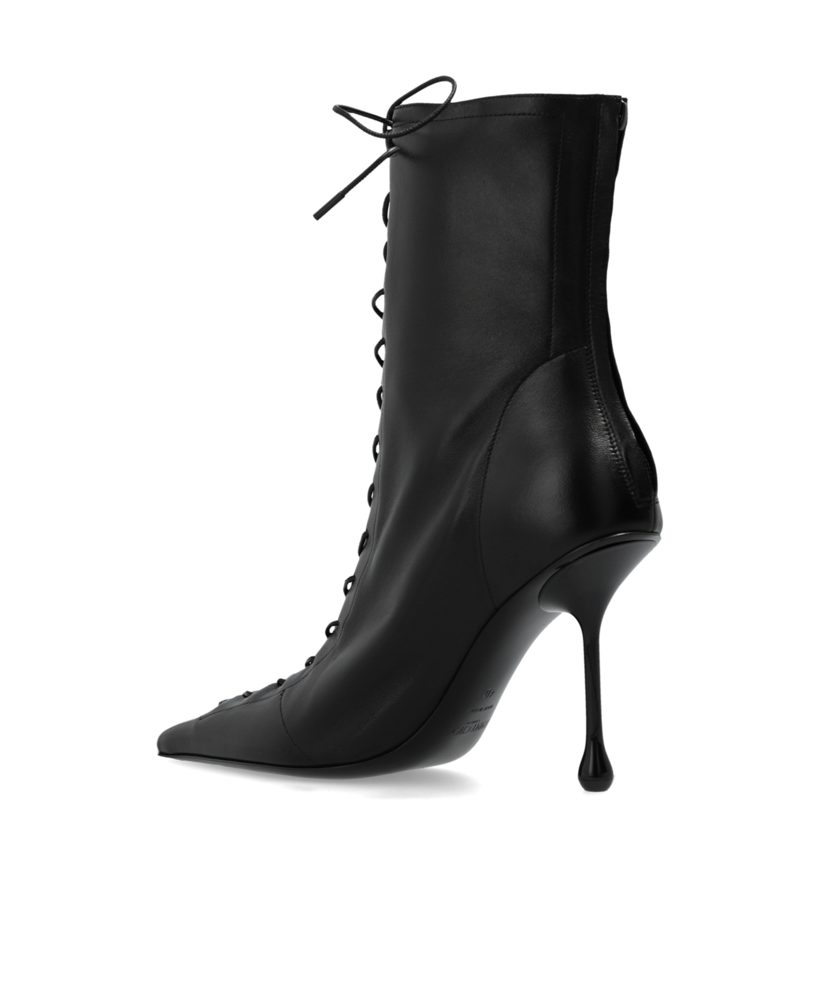 Jimmy Choo Scarlett 95 Leather Bootie In Black