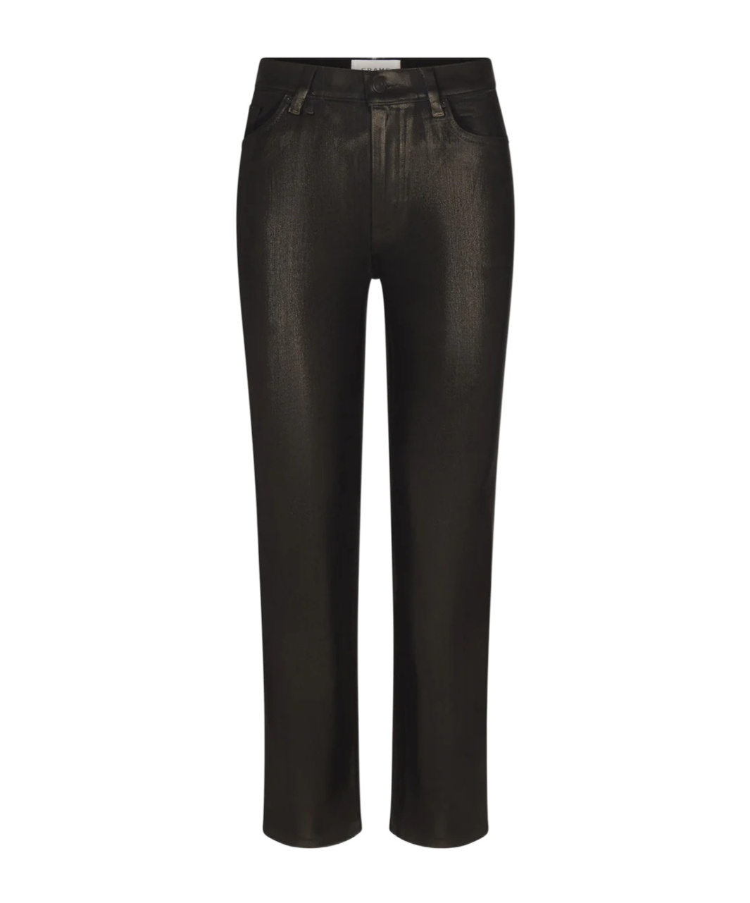Frame High-waisted Straight-leg Jeans In Brown