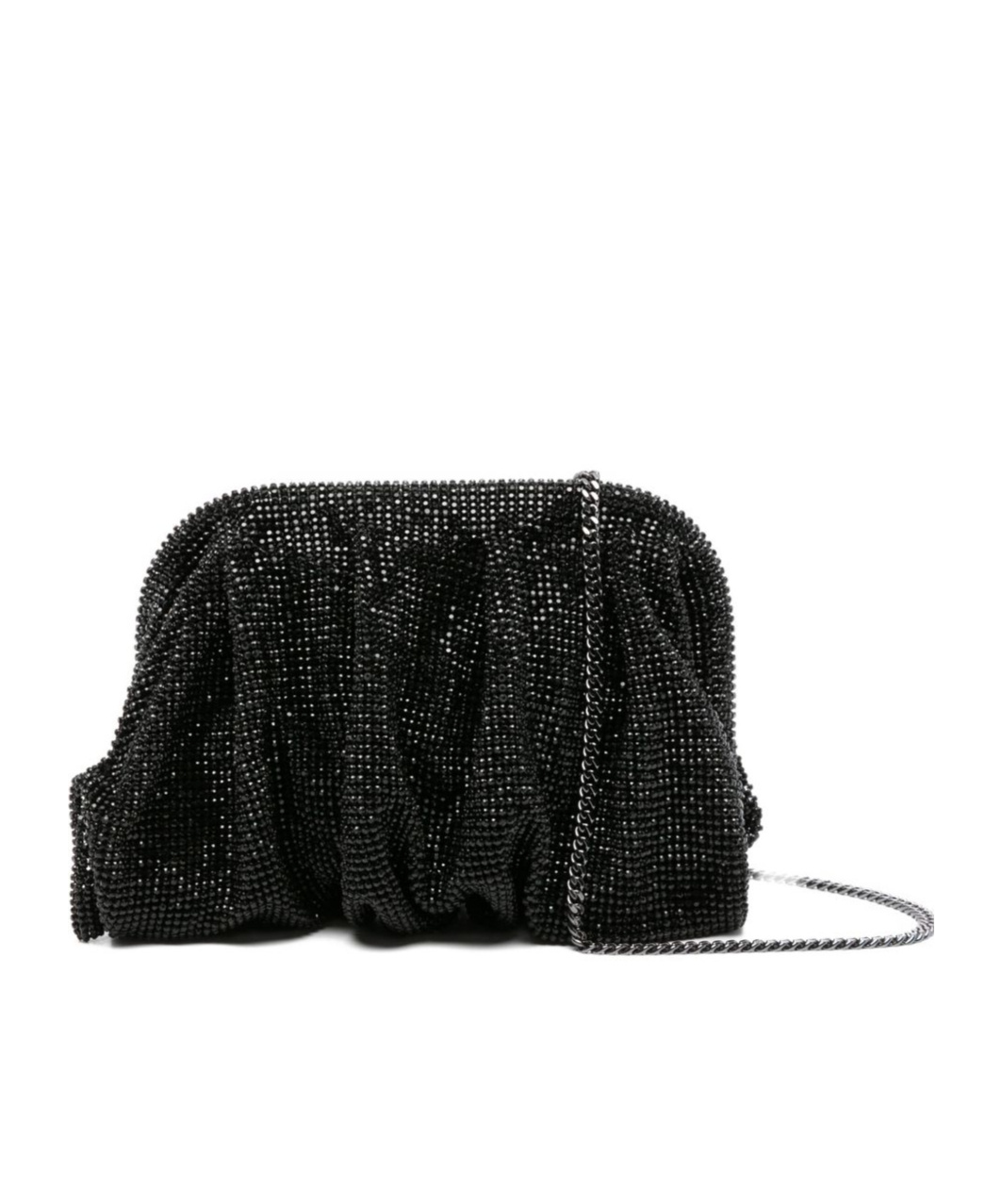 Benedetta Bruzziches Pleated Clutch Bag In Black