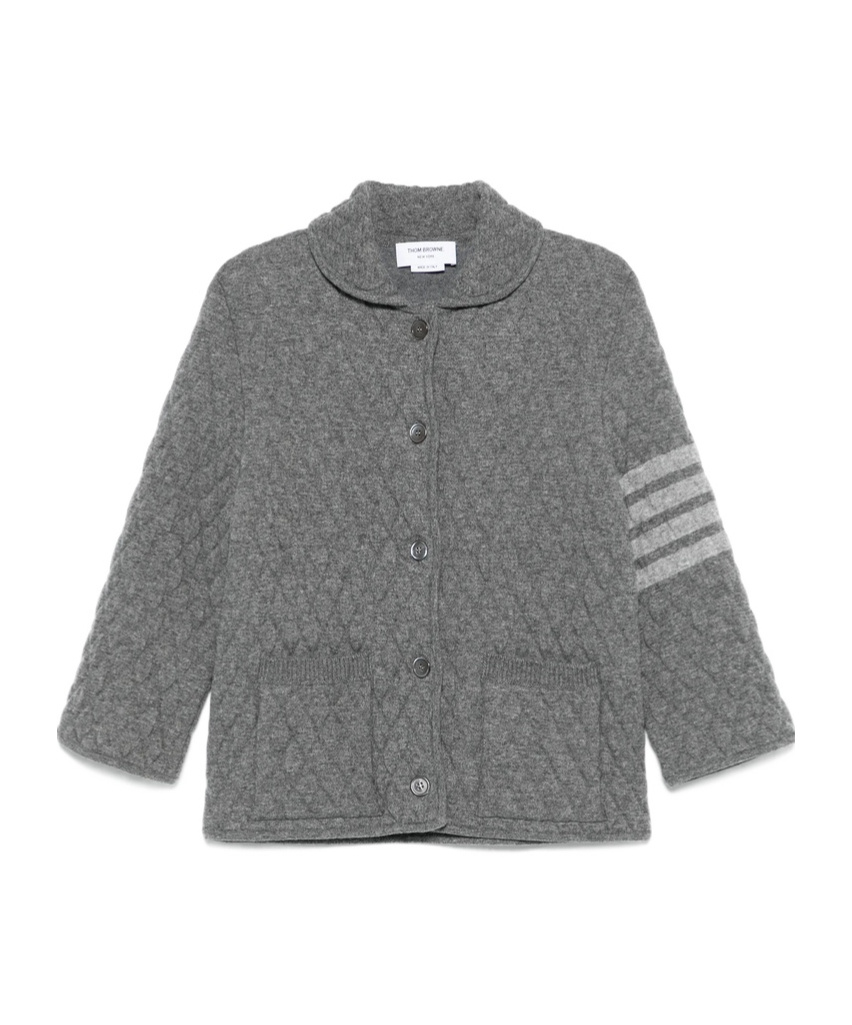 Thom Browne Long Sleeve Casual Jacket In Gray