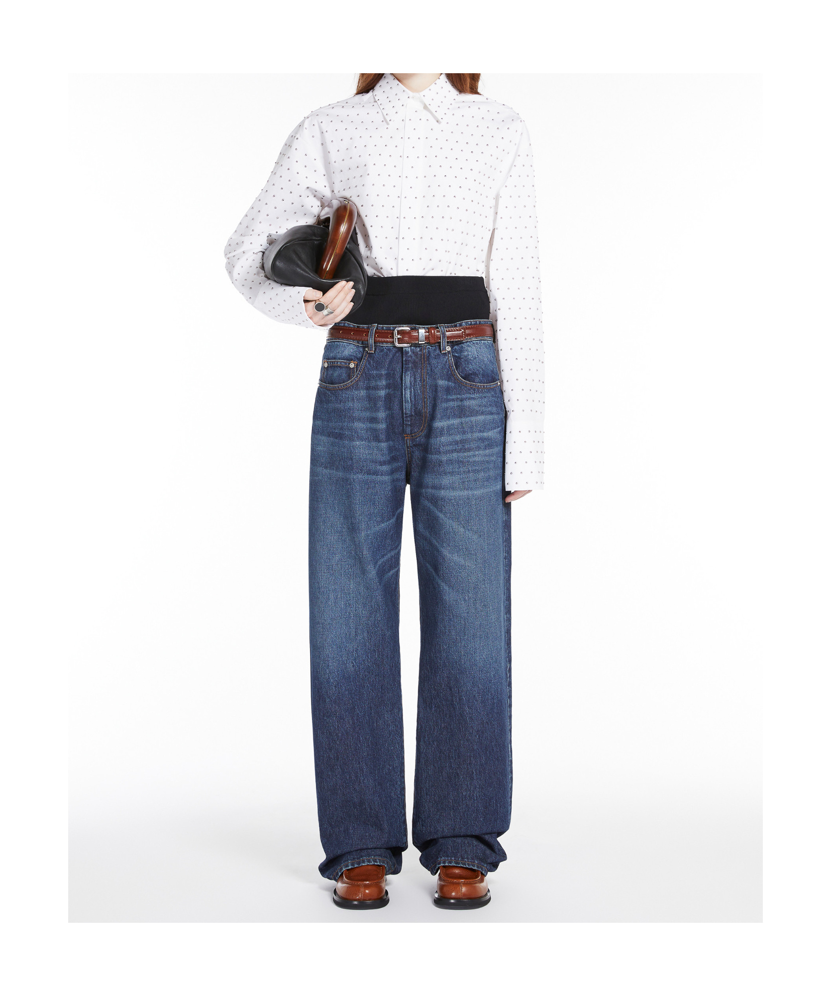 Sportmax Belt-loop Jeans In Blue