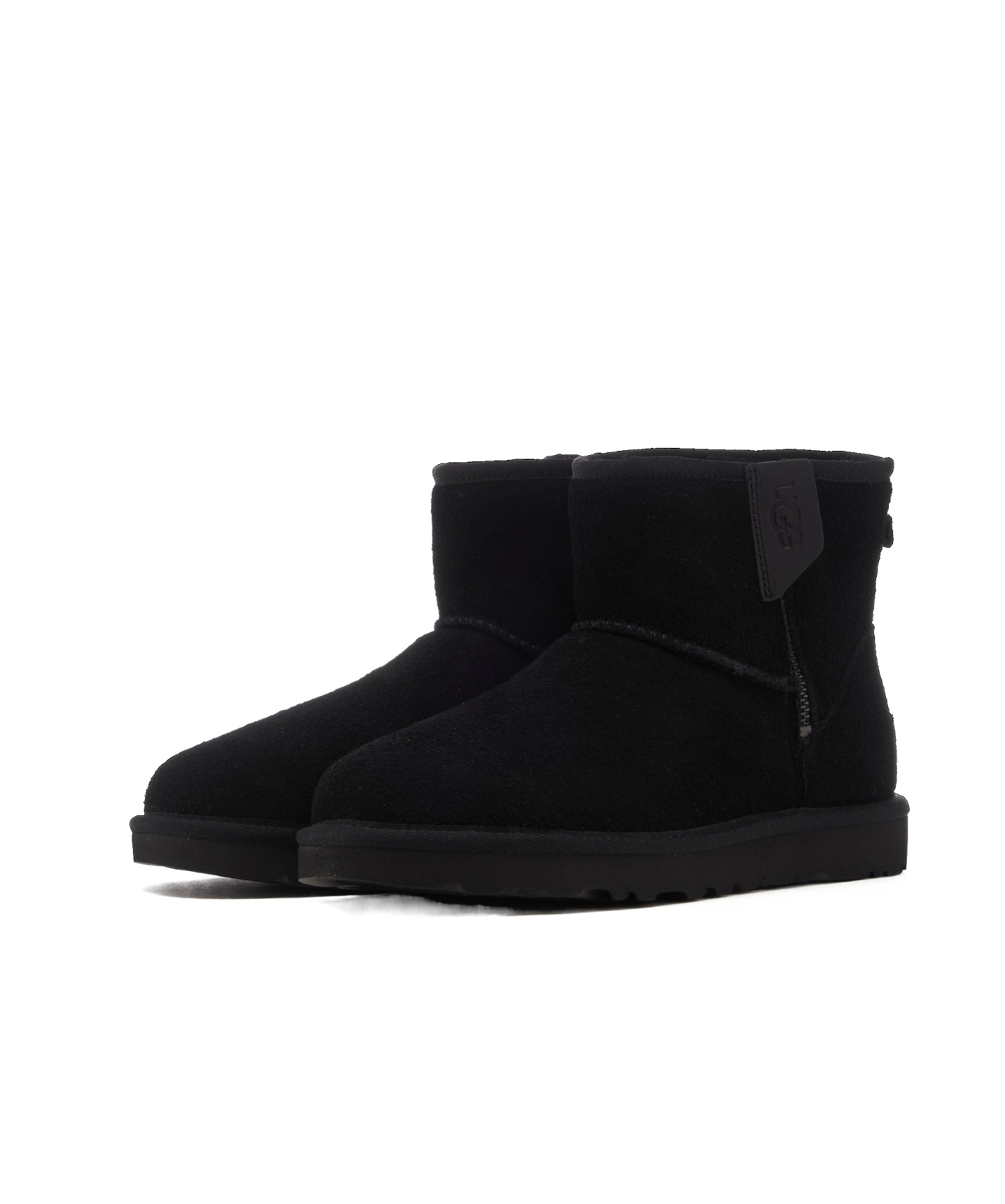 Ugg Short Zippered Ankle Boot In Black
